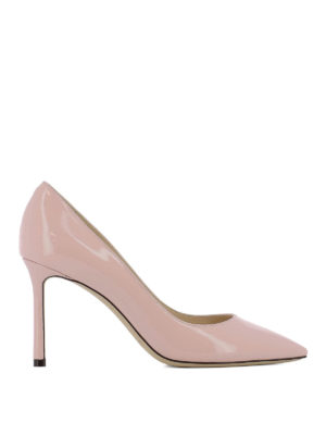 JIMMY CHOO: scarpe décolleté - Décolleté Romy in delicata vernice rosa
