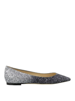 JIMMY CHOO: ballerine - Ballerine Romy Flat in glitter degradé