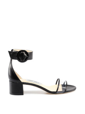 JIMMY CHOO: sandali - Sandali Jaimie 40 neri in nappa