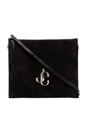 JIMMY CHOO: shoulder bags - Varenne suede shoulder bag