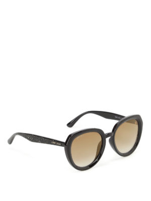 Jimmy Choo: sunglasses - Mace glitter arms sunglasses