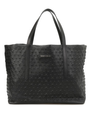 JIMMY CHOO: shopper - Shopper Pimlico in pelle goffrata