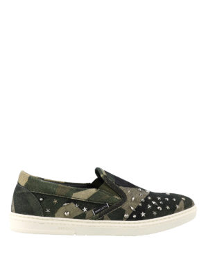 JIMMY CHOO: sneakers - Slip-on Grove in camoscio camouflage