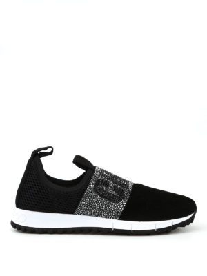 JIMMY CHOO: sneakers - Sneaker slip-on Oakland F in suede e retina