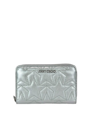 JIMMY CHOO: portafogli - Portafoglio Halley in nappa metallizzata