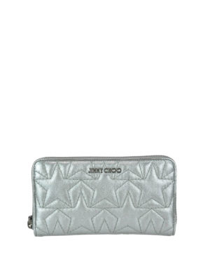 JIMMY CHOO: portafogli - Portafoglio Hazel in nappa metallizzata