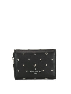 JIMMY CHOO: portafogli - Portafoglio Rolf in pelle con stelle