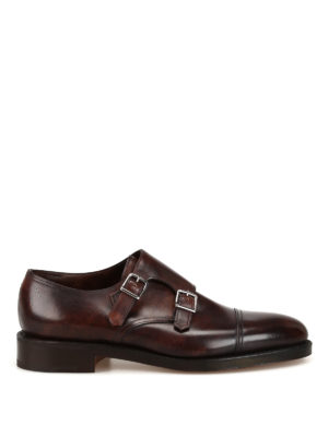 JOHN LOBB: classiche - Monk strap William in pelle testa di moro