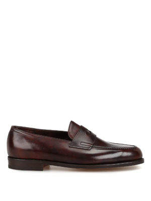 JOHN LOBB: Loafers & Slippers - Lopez brown calf leather college loafers