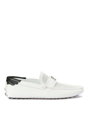 JOHN RICHMOND: Mocassini e slippers - Mocassino driving bianco e nero