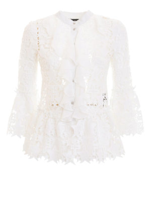 JOHN RICHMOND: shirts - Stars lace shirt with flounces