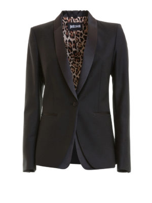 JUST CAVALLI: giacche blazer - Giacca da smoking in misto lana