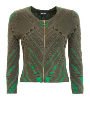 JUST CAVALLI: cardigan - Cardigan crop con lurex