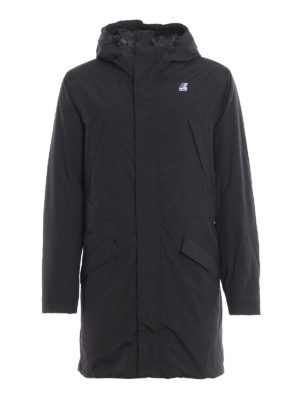 K-WAY: padded coats - Remi Ripstop Marmotta black padded parka