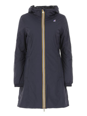 K-WAY: cappotti corti - Impermeabile Charlene Marmotta in nylon blu