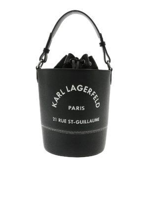KARL LAGERFELD: Bucket bags - Rue St Guillaume bag in black