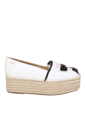 KARL LAGERFELD: espadrillas - Espadrillas Kamini Karl Ikonic bianche