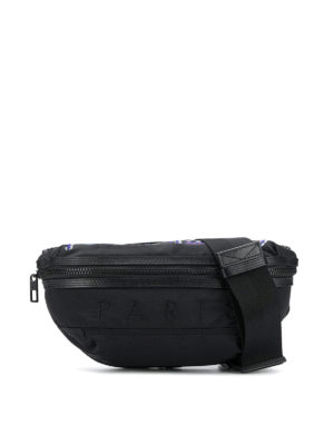 KENZO: belt bags - Kenzo Logo black belt bag