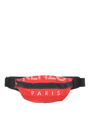 KENZO: marsupi - Marsupio Kenzo Paris in nylon rosso