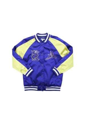 KENZO: casual jackets - Phoenix Celebration jacket in blue and yellow