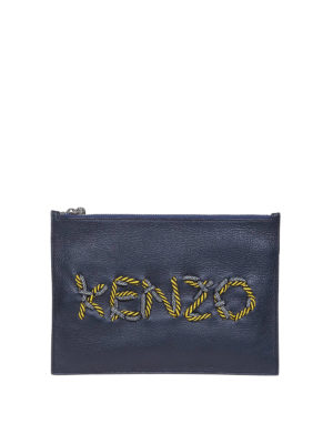 KENZO: clutches - Kontrast A4 leather clutch