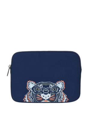 KENZO: pochette - Busta per tablet Tiger blu