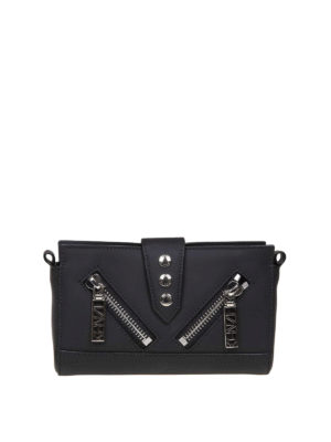 KENZO: borse a tracolla - Borsa a tracolla Kalifornia in pelle nera