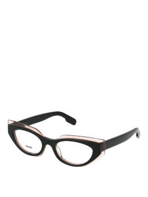 KENZO: Glasses - Pink double frame cat eye acetate eyeglasses