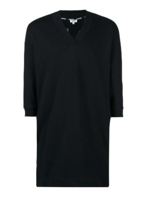 KENZO: abiti corti - Abito scollo a V con logo Kenzo