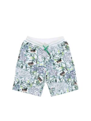 KENZO: shorts - Disco Jungle bermuda in white