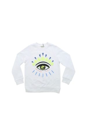 KENZO: Sweatshirts & Sweaters - Cali Party Eye sweatshirt in white