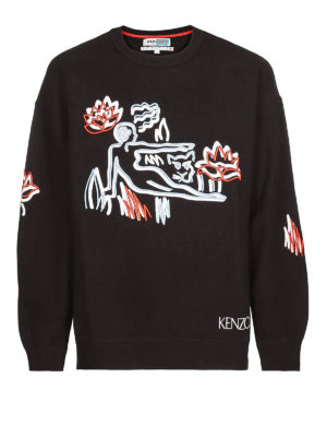 KENZO: Felpe e maglie - Felpa in cotone con ricami Sketch