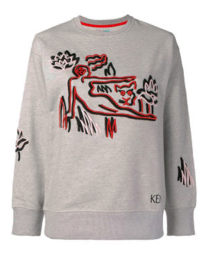 KENZO: Felpe e maglie - Felpa Sketch con ricami