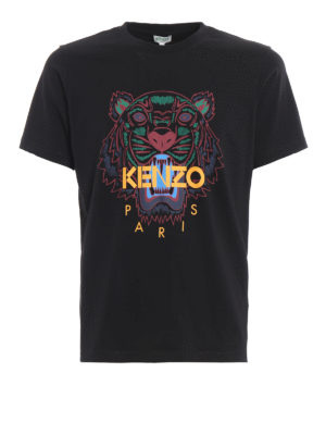 KENZO: t-shirt - T-shirt Tiger nera