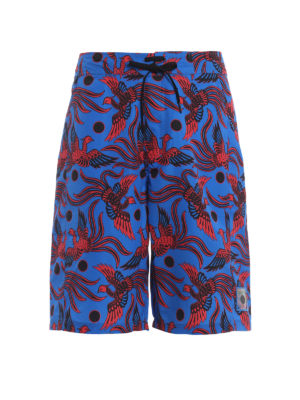 KENZO: pantaloni shorts - Bermuda in tecnotessuto Flying Phoenix