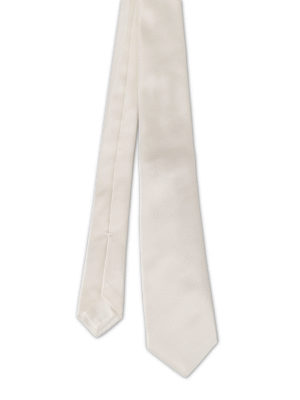 Kiton: ties & bow ties - Ivory silk satin tie