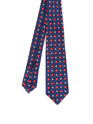 Kiton: ties & bow ties - Pattern melange silk tie