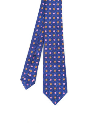 Kiton: ties & bow ties - Patterned melange silk tie