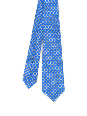 Kiton: ties & bow ties - Stylized flower pattern silk tie