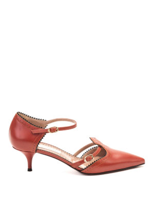 L' AUTRE CHOSE: scarpe décolleté - Slingback in pelle rossa
