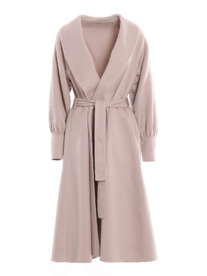 L' AUTRE CHOSE: cappotti al ginocchio - Cappotto a vestaglia in lana con cintura