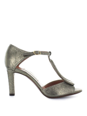 L' AUTRE CHOSE: sandali - Sandali alti in craquelé dorato