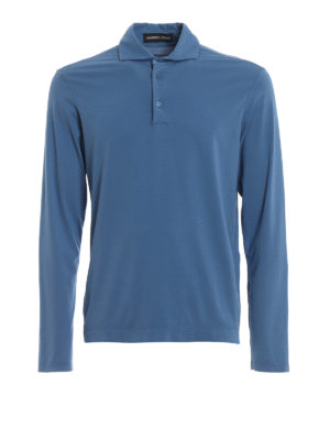 LAMBERTO LOSANI: polo - Polo a maniche lunghe in jersey di cotone