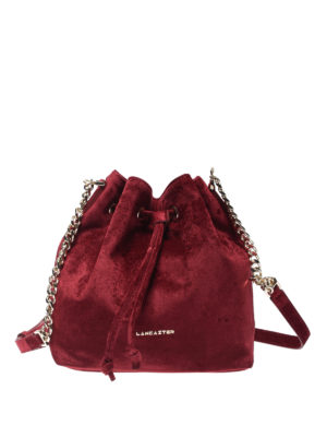 LANCASTER: Secchielli - Piccolo secchiello bordeaux in velluto
