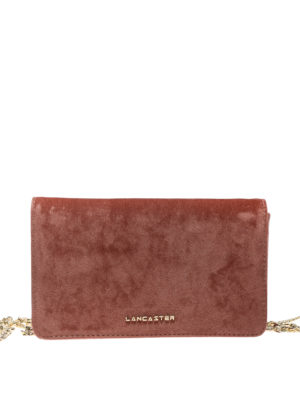 LANCASTER: pochette - Clutch in velluto rosa cipria