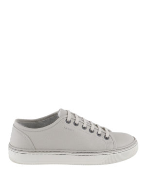 LANVIN: sneakers - Sneaker in nabuk con occhielli in metallo