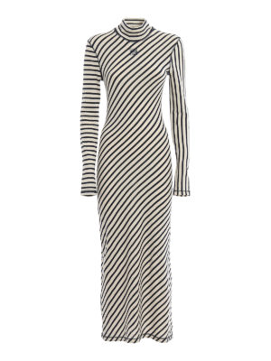 LOEWE: maxi dresses - Striped jersey maxi dress