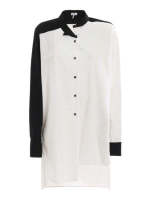 LOEWE: camicie - Camicia lunga in cotone color block