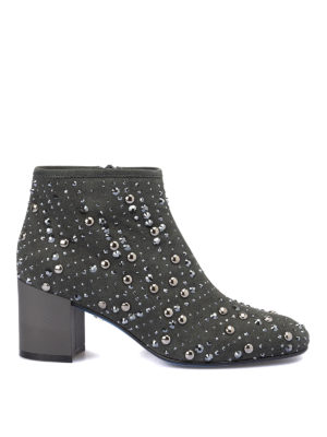 LORIBLU: ankle boots - Suede studded ankle boot