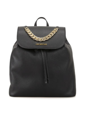 LOVE MOSCHINO: zaini - Zaino in ecopelle con catena decorativa